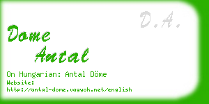 dome antal business card