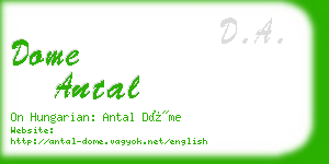 dome antal business card